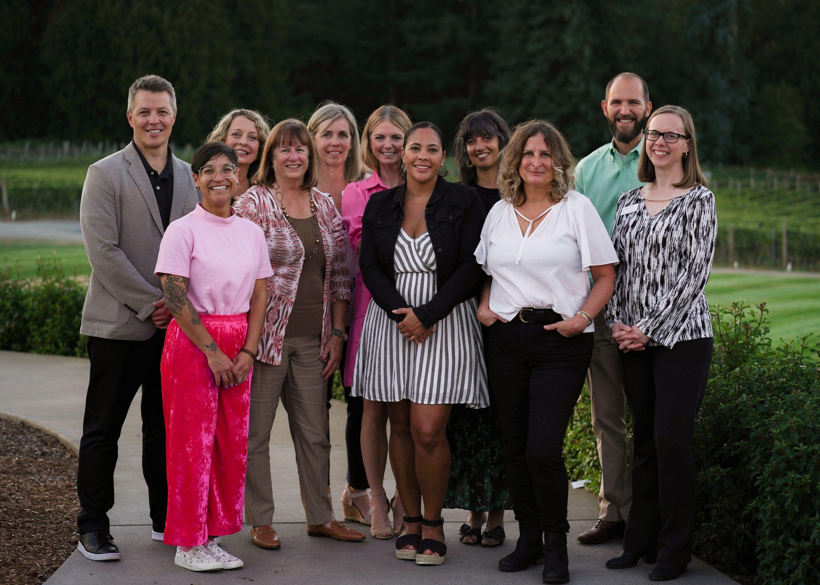 Our staff standing together outside